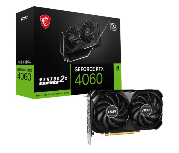 MSI GeForce RTX 4060 Ventus 2X Black OC 8GB GDDR6